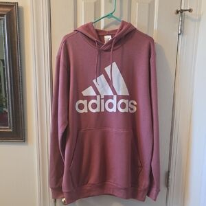 ADIDAS BRAND SIGNATURE MEN'S MAUVE PULLOVER HOODIE SIZE LT